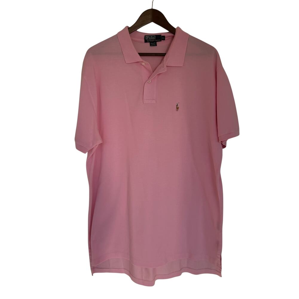 Polo by Ralph Lauren Solid Pink Polo Shirt - Size XL